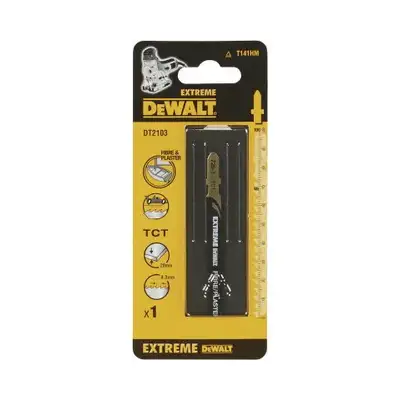 zestaw 5 szt. brzeszczotów HCS do wyrzynarek, do drewna i tworzyw sztucznych 6 zębów/cal, długość 100 mm, Dewalt [DT2164-QZ]   (1)