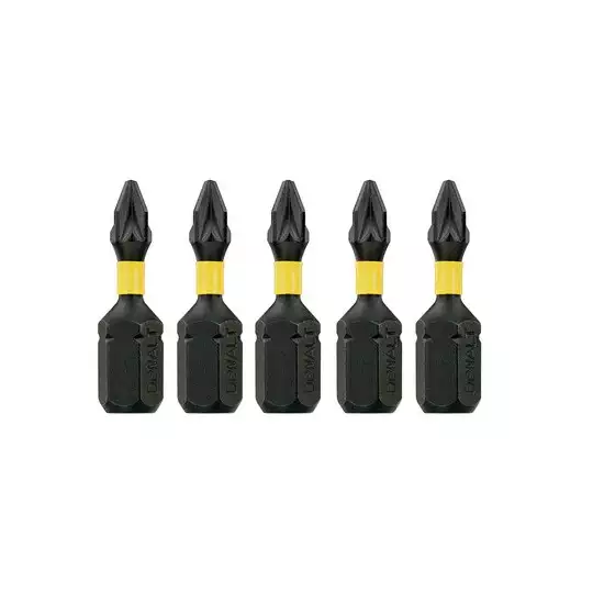 zestaw 5szt. końcówek udarowych Torsion PZ1/25mm [DT7386T-QZ]