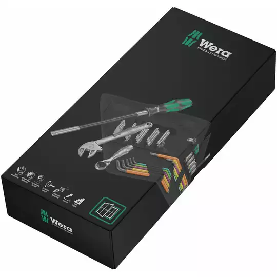 zestaw narzędzi wkrętakowych Kraftform Kompakt F 1 do montażu okien z grzechotką Zyklop Mini 1, 2go Wera [ 05134013001]