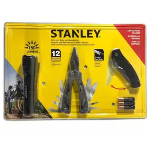 Zestaw survivalowy: narzędzie wielofunkcyjne MULTITOOL + składany nóż + latarka, Stanley [STHT81502-0]