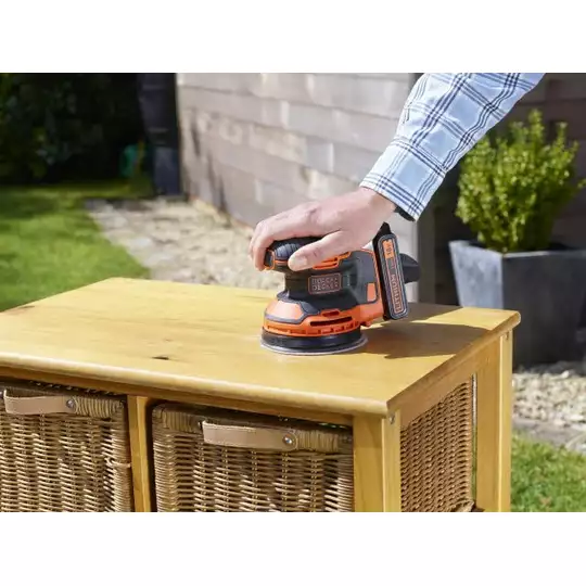 akumulatorowa szlifierka mimośrodowa 125mm, 18 V, Black+Decker [BDCROS18N-XJ]
