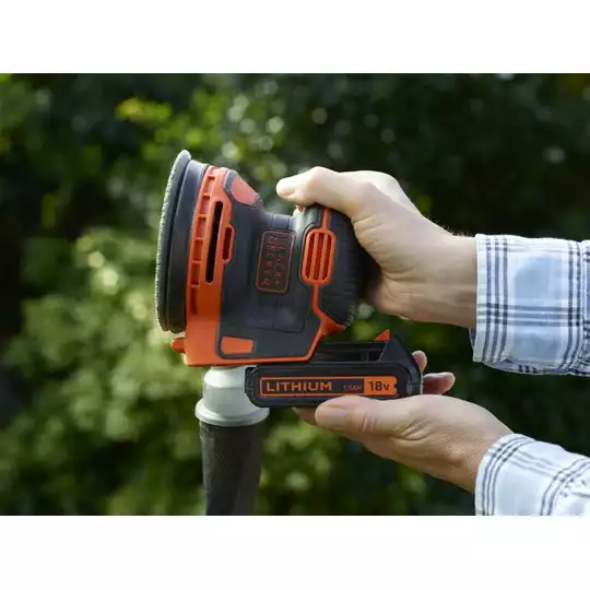 akumulatorowa szlifierka mimośrodowa 125mm, 18 V, Black+Decker [BDCROS18N-XJ]