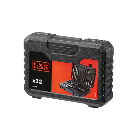 elektryczna wiertarka udarowa 710W + 32 akcesoria, Black+Decker [BEH710SA32]