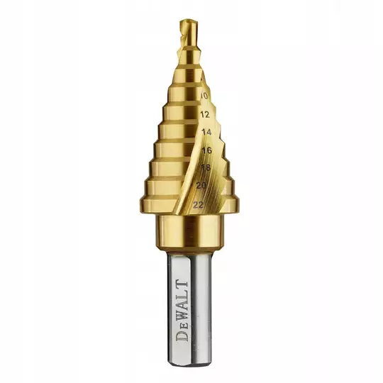 wiertło stopniowe HSS-TIN do metalu, 4,0 - 22,0mm, EXTREME IMPACT, DeWAlt [DT90246]
