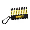 zestaw 10szt. końcówek udarowych skrętnych EXTREME FLEXTORQ™ TX20, TX25 i TX30, długość 57mm, karabińczyk, DeWalt [DT7275]
