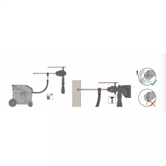 Wiertło widiowe SDS+ do wiercenia z odciągiem, 2 krawędzie tnące, 6x270/150, Alpen [0058000600100] w betonie, kamieniu