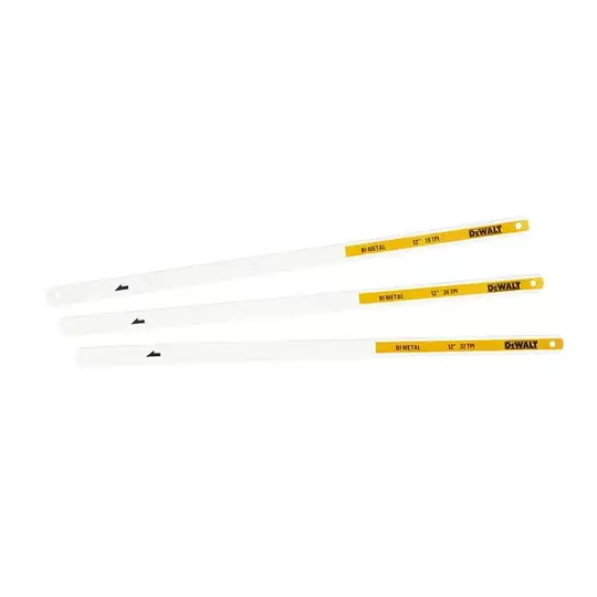 Zestaw 3 szt. bimetalicznych brzeszczotów 300mm do piły ręcznej, 18, 24, 32 zębów na cal, DeWalt [DWHT0-20558]