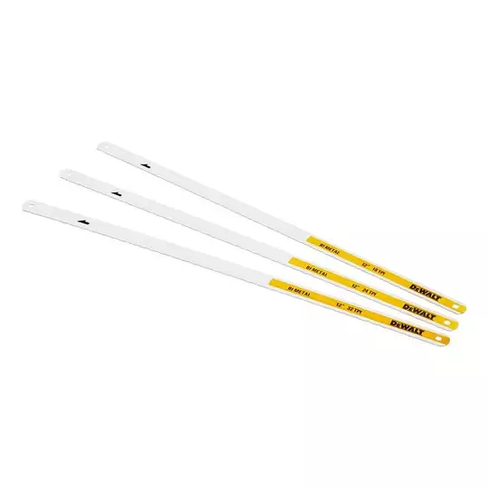 Zestaw 3 szt. bimetalicznych brzeszczotów 300mm do piły ręcznej, 18, 24, 32 zębów na cal, DeWalt [DWHT0-20558]