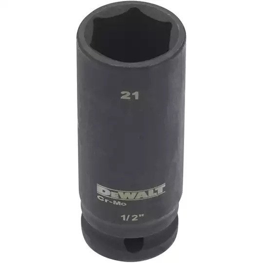nasadka udarowa sześciokątna, wydłużana 1/2", rozmiar 21 mm, DeWalt [DT7555-QZ]