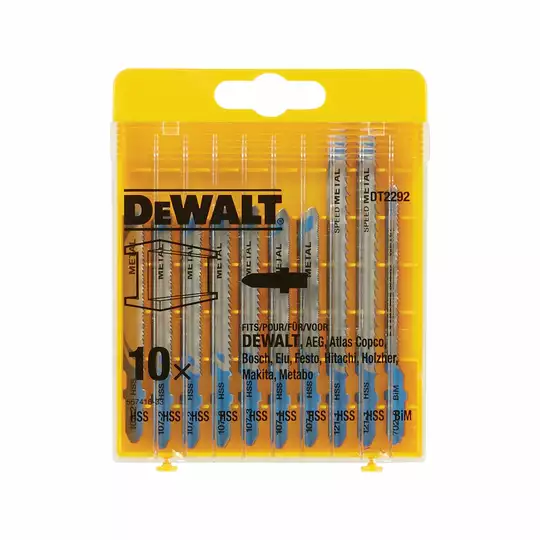 zestaw 10szt. brzeszczotów do wyrzynarek do cięcia w metalu DeWalt [DT2292-QZ]