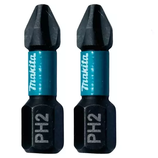 zestaw 2 szt. końcówek udarowych Philips PH2/25mm, IMPACT BLACK MAKITA [B-63616]
