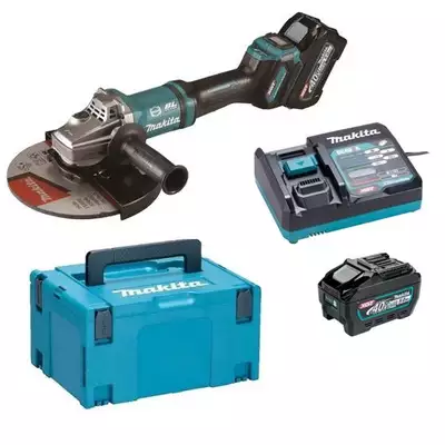 Akumulatorowa szlifierka kątowa 230mm, 40V max Makita [GA038GT201] 2x5,0Ah, Li-Ion, XGT, AWS Bluetooth