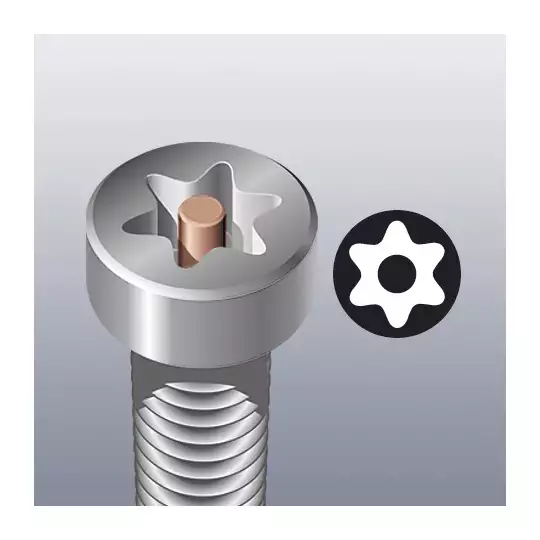 KOŃCÓWKA 1/4" TORX BO DO WKRĘTÓW Z GNIAZDEM ZABEZPIECZAJĄCYM, ROZMIAR TX25/25MM, WERA [05066515001]