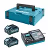 Zestaw zasilający: 2 akumulatory 4,0Ah BL4040 + ładowarka DC40RA Makita [191J97-1] 40V max, XGT, MAKPAC