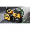 akumulatorowy, samopoziomujący laser 3-wiązkowy 360° z wiązką zieloną do 35m, 12/18V DeWALT [DCE089D1G18-QW] 2,0Ah XR, Li-Ion