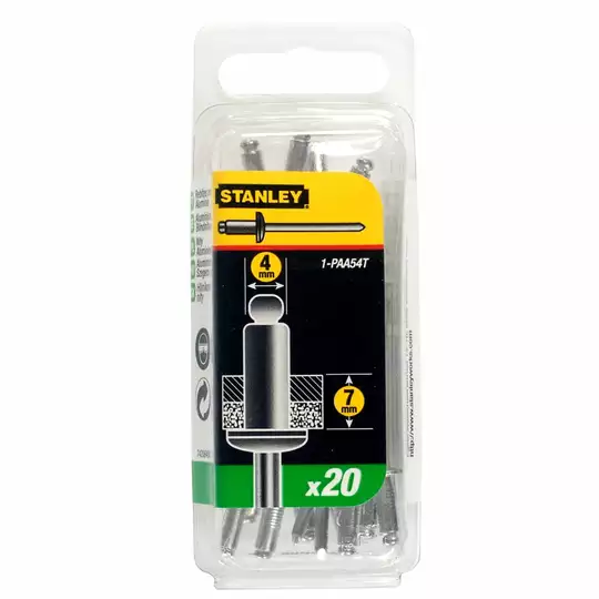 nity zrywalne, aluminiowe 3x6mm, opakowanie 20szt., Stanley [1-PAA44T]
