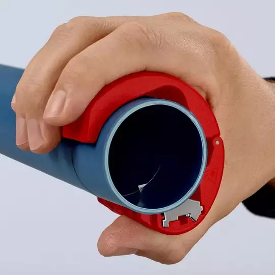obcinak do rur z tworzywa i tulejek uszczelniających, średnica od 20 do 50 mm, Knipex [90 22 10 BK]