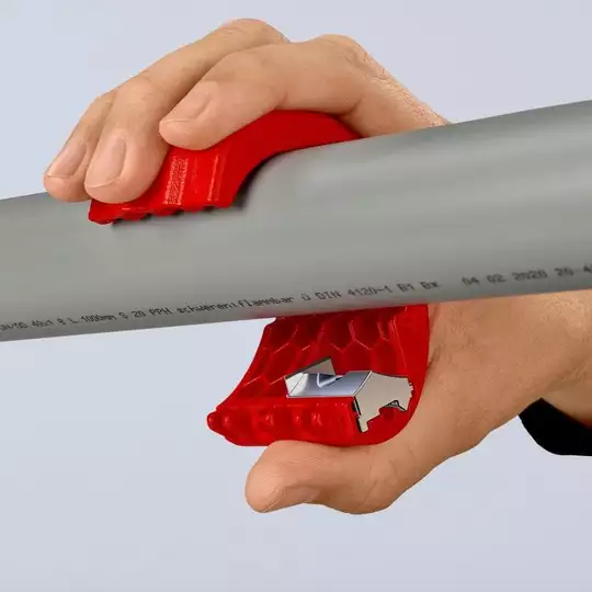 obcinak do rur z tworzywa i tulejek uszczelniających, średnica od 20 do 50 mm, Knipex [90 22 10 BK]