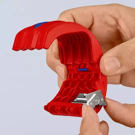 obcinak do rur z tworzywa i tulejek uszczelniających, średnica od 20 do 50 mm, Knipex [90 22 10 BK]