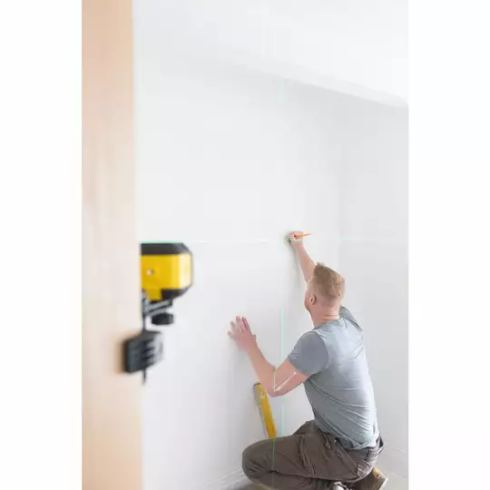samopoziomujący laser krzyżowy z wiązką zieloną, CUBIX, Stanley [STHT77499-1] zasięg do 16m,