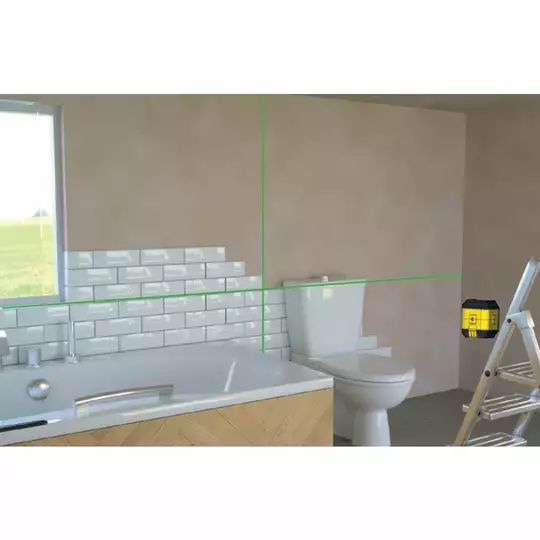 samopoziomujący laser krzyżowy z wiązką zieloną, CUBIX, Stanley [STHT77499-1] zasięg do 16m,