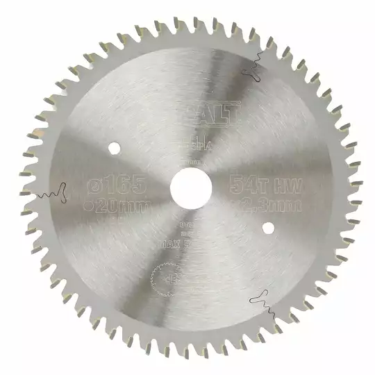 tarcza pilarska do materiałów TRESPA, 165/20 mm, Extreme, DeWalt [DT1087-QZ] 54 zęby 
