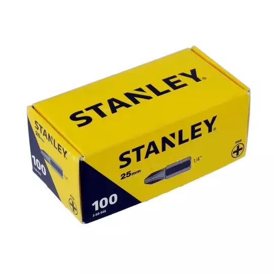 zestaw 100 szt. końcówek PH2/25mm, 1/4", Stanley [3-68-946]