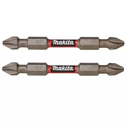 zestaw 2 szt. podwójnych magnetycznych końcówek udarowych 1/4" Philips PH2/65mm, Impact PREMIER MAKITA [E-06286]