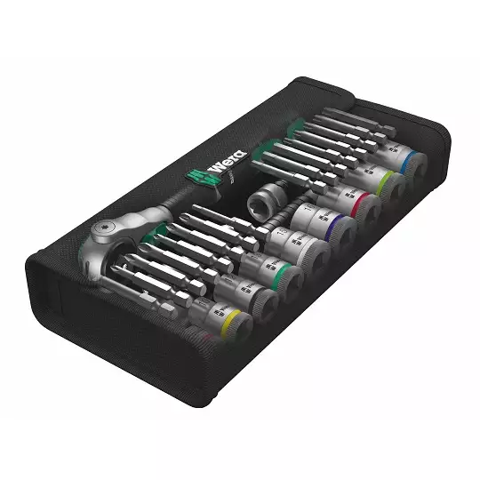 zestaw 29szt. nasadek i końcówek z grzechotką 3/8" Kraftform Kompakt Zyklop Speed 8100 SB 6 WERA [05004046001] metryczny