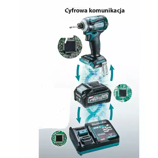 zestaw: ładowarka 40V DC40RA + akumulator BL4040, serii XGT, Makita [191J65-4]