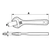 klucz nastawny szwedzki 158mm 6" z rozstawem szczęk 20mm ERGO BAHCO [9070]