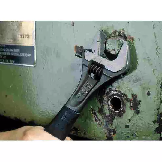 klucz nastawny szwedzki 208mm 8" z dwukierunkową szczęką 28mm Ergo Bahco [9071 P] + GRATIS klucze rowerowe MULTITOOL Bahco [BKE850901] 