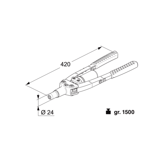 nitownica dwuręczna do nitów zrywalnych do 7,8mm [K25]
