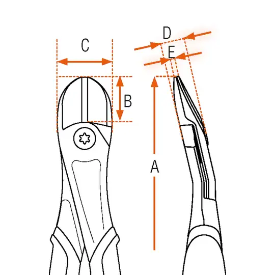 obcinak boczny odchylony ERGO 180mm [21HDG-180A]