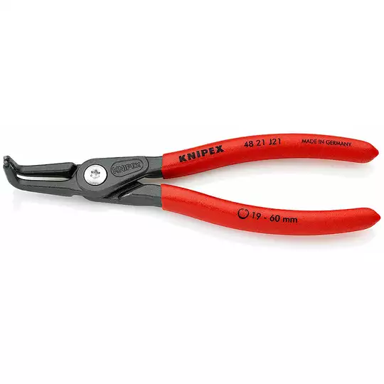 szczypce do pierścieni Segera wewnętrzne, kątowe 90º, zakres 12-25mm, KNIPEX [48 21 J11]