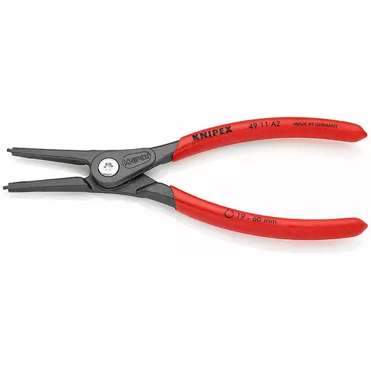 szczypce do pierścieni Segera zewnętrzne, proste, zakres 85-140mm, KNIPEX [49 11 A4]