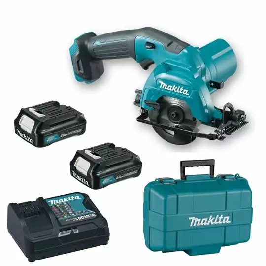 akumulatorowa pilarka tarczowa 85mm, 12V max (10,8V) Makita [HS301DSME] 2x4,0Ah, Li-Ion, CXT
