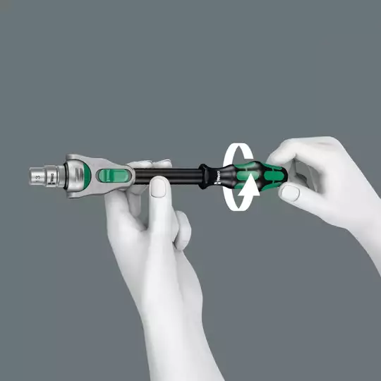 grzechotka ręczna, uchylna 1/4", 152mm, Zyklop Speed 8000 A Wera [05003500001]