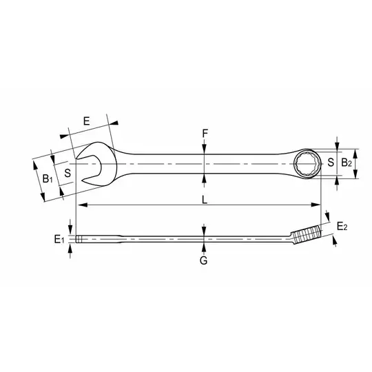klucz płasko-oczkowy wygięty 13mm Irimo [25-13-2]