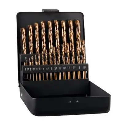 zestaw 25szt. wierteł kobaltowych do metalu i stali nierdzewnej HSS-COBALT KP 25 Alpen [0065600025100] z zeszlifowanym 3 płaszczyznowym uchwytem