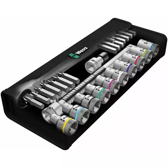 zestaw 28szt. kluczy nasadowych i bitów 1/2" 10-19mm Zyklop Metal 8100 SC 7 Wera [05004077001]