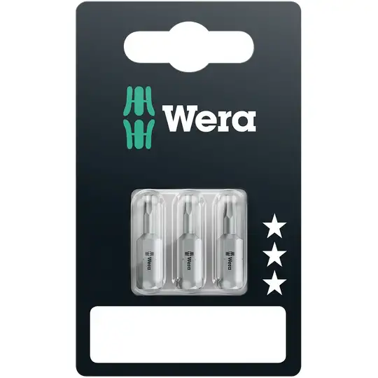 zestaw 3szt. końcówek imbusowych 1/4" HEX-Plus, Wera [05073344001] rozmiary 4/25mm, 5/25mm, 6/25mm 