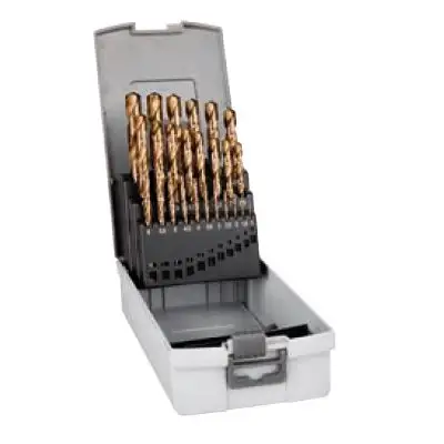 zestaw wierteł do metalu HSS-Co grip z uchwytem zeszlifowanym KP 25, rozmiary od 1.0-13.0mm, 25 szt [0065600125100]