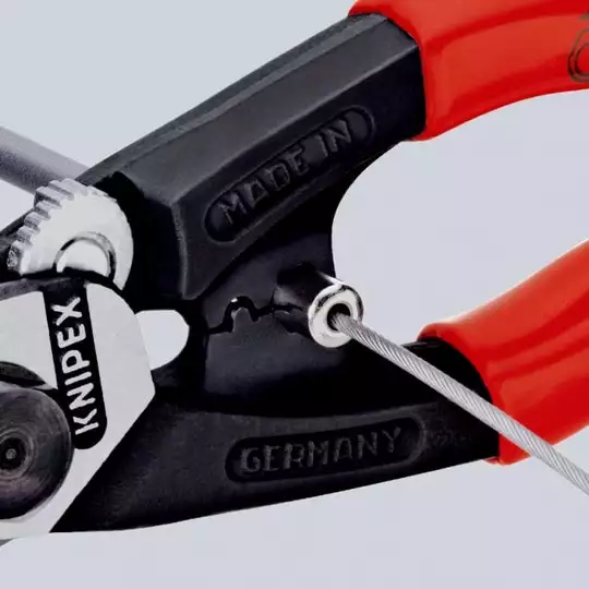 Nożyce o dużej wytrzymałości do lin stalowych 190mm KNIPEX [95 62 190 T]