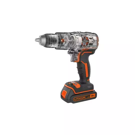 akumulatorowa, bezszczotkowa, wiertarko-wkrętarka 18V Li-Ion, Black+Decker [BL186N-XJ] 