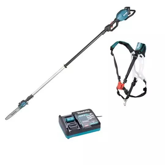 akumulatorowa piła łańcuchowa na wysięgniku, 30 cm, 40V max XGT, Makita [UA004GM101] 4,0Ah, Li-Ion, uprząż