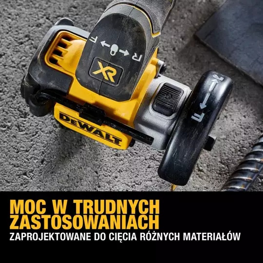 akumulatorowa pilarka tarczowa 76mm, 18V Li-lon 2x1,7Ah, serii XR, DeWALT [DCS438E2T-QW]