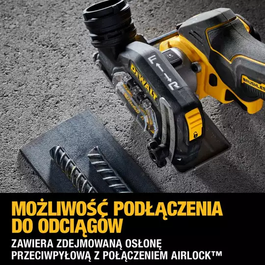 akumulatorowa pilarka tarczowa 76mm, 18V Li-lon 2x1,7Ah, serii XR, DeWALT [DCS438E2T-QW]