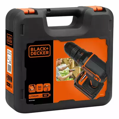 akumulatorowa wiertarko-wkrętarka 18V Li-Ion, 2x1.5Ah Black+Decker [BDCDC18KB-QW]
