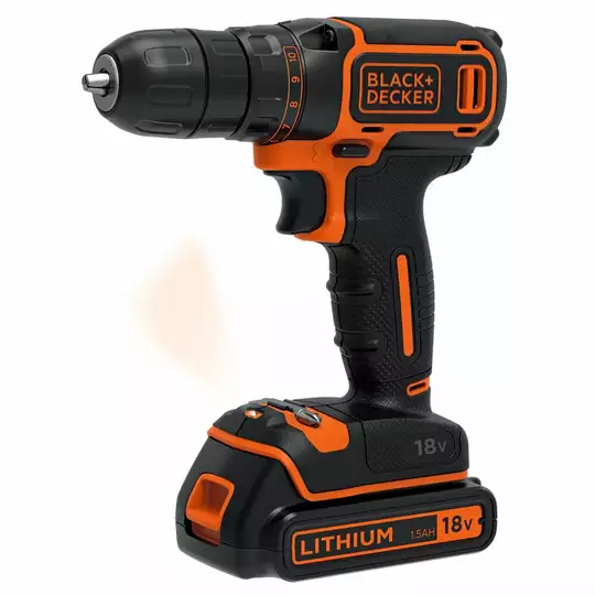 akumulatorowa wiertarko-wkrętarka 18V Li-Ion, 2x1,5AhBlack+Decker [BDCDC18B-QW] 